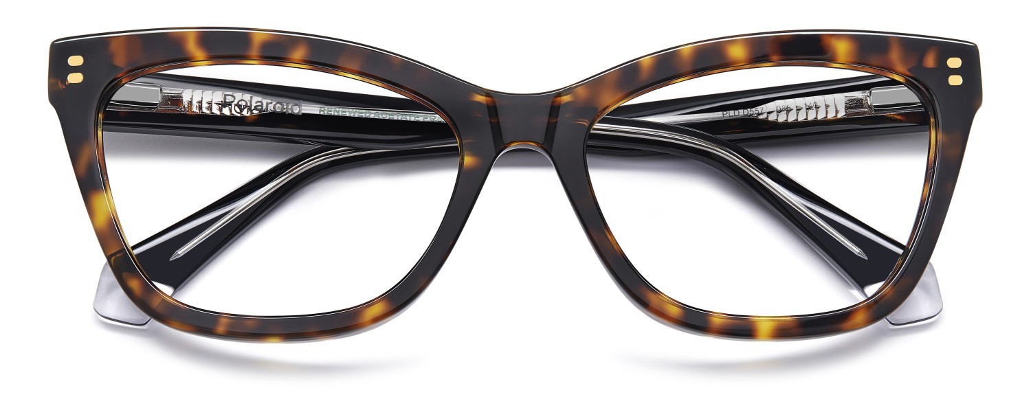 Eyeglasses Polaroid Pld D557 109335 086 color havana shape rectangle 