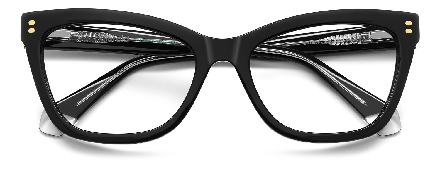 Eyeglasses Polaroid Pld D557 109335 807 color black shape rectangle 