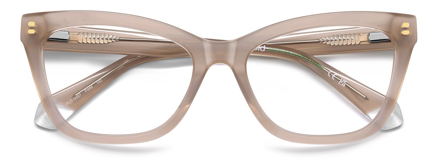 Eyeglasses Polaroid Pld D557 109335 FWM color nude shape rectangle 