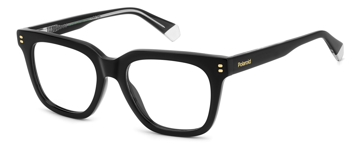 Eyeglasses Polaroid Pld D558 109336 807 color black shape rectangle 