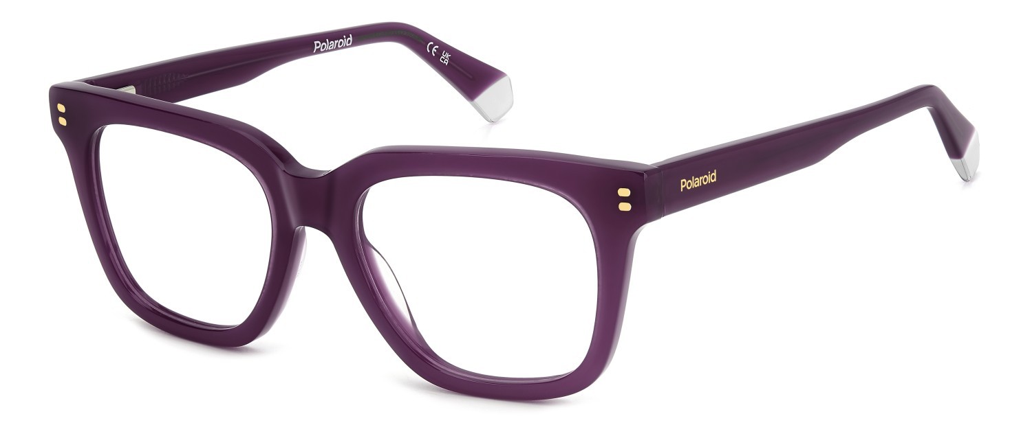 Eyeglasses Polaroid Pld D558 109336 B3V color violet shape rectangle 