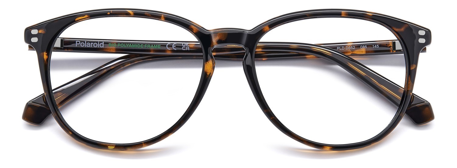 Eyeglasses Polaroid Pld D552 109338 086 color havana shape rectangle 