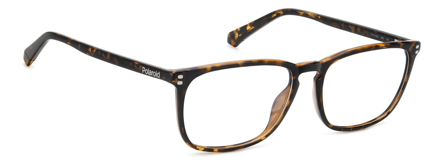 Eyeglasses Polaroid Pld D553 109339 086 color havana shape rectangle 