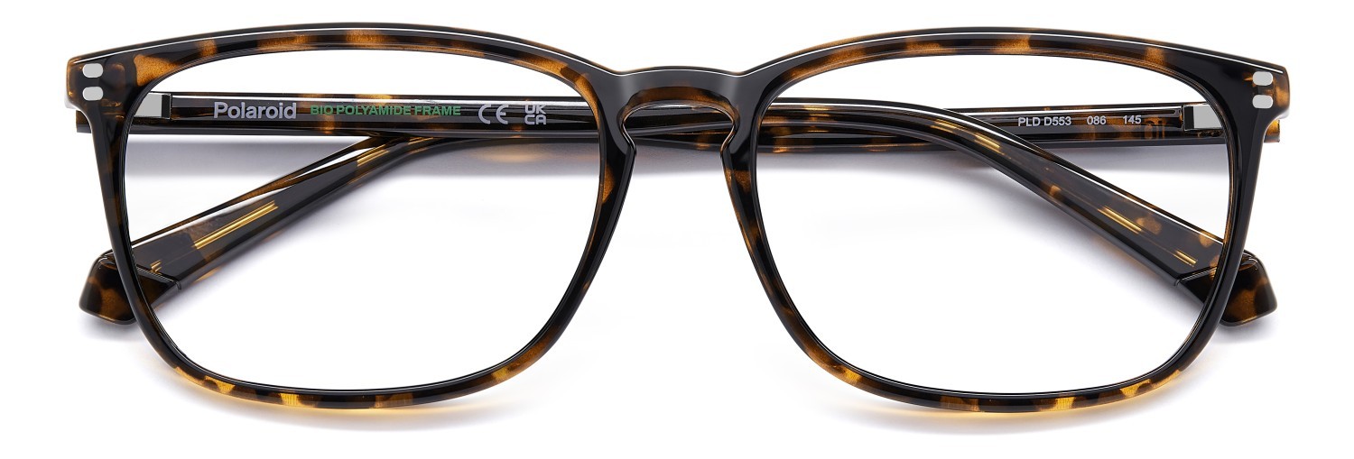 Eyeglasses Polaroid Pld D553 109339 086 color havana shape rectangle 