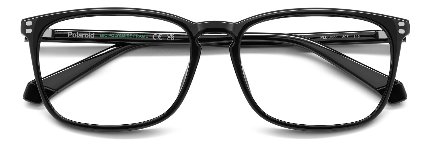 Eyeglasses Polaroid Pld D553 109339 807 color black shape rectangle 