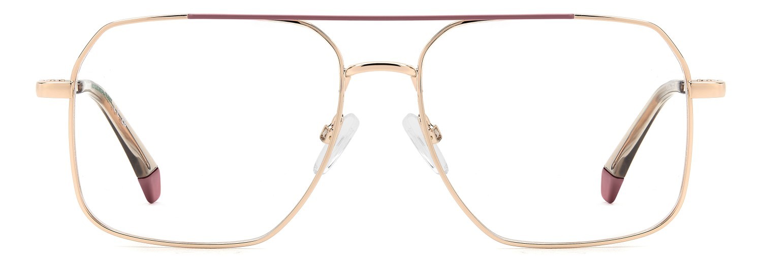 Eyeglasses Polaroid Pld D554 109340 EYR color gold pink shape rectangle 