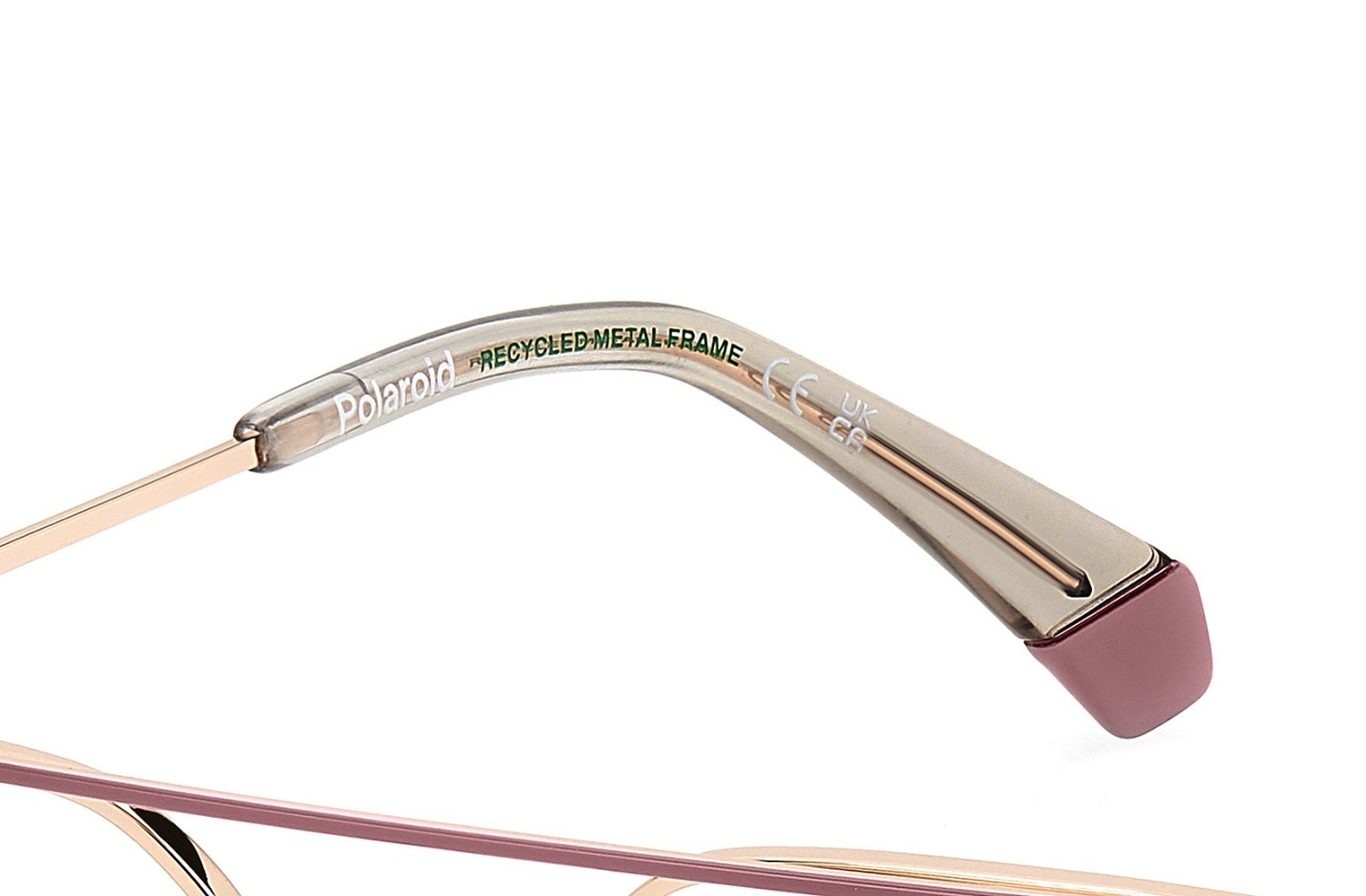 Eyeglasses Polaroid Pld D554 109340 EYR color gold pink shape rectangle 