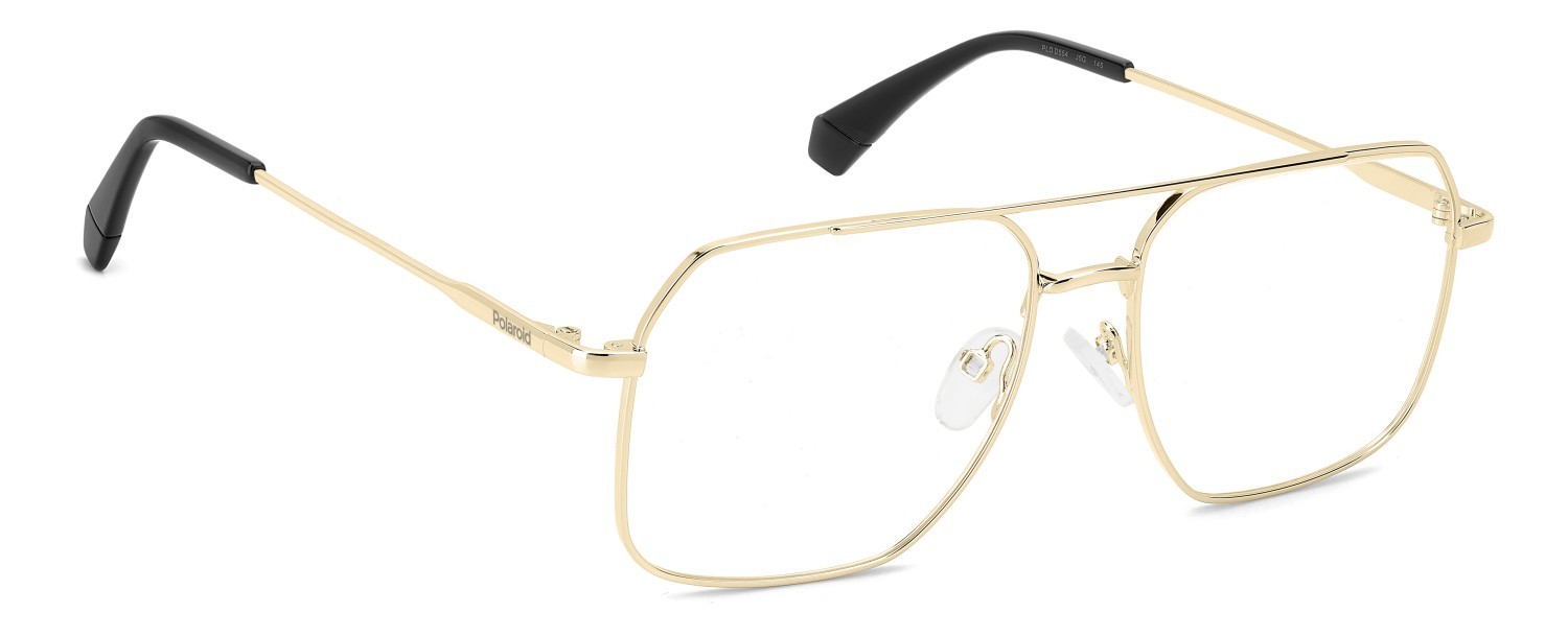 Eyeglasses Polaroid Pld D554 109340 J5G color gold shape rectangle 