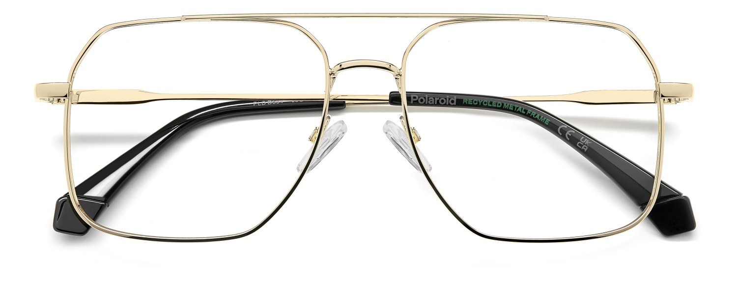 Eyeglasses Polaroid Pld D554 109340 J5G color gold shape rectangle 