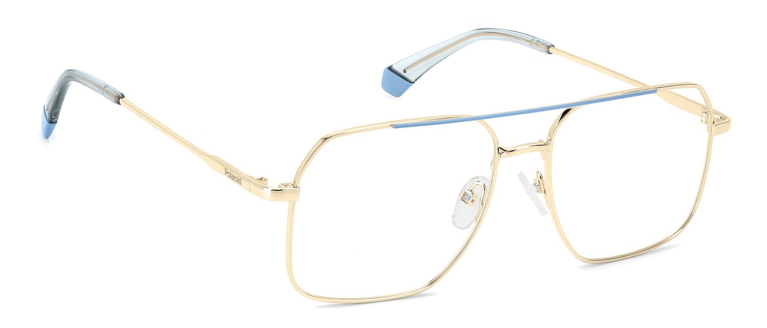 Brillen Polaroid Pld D554 109340 LKS farbe gold blue form rechteckig 