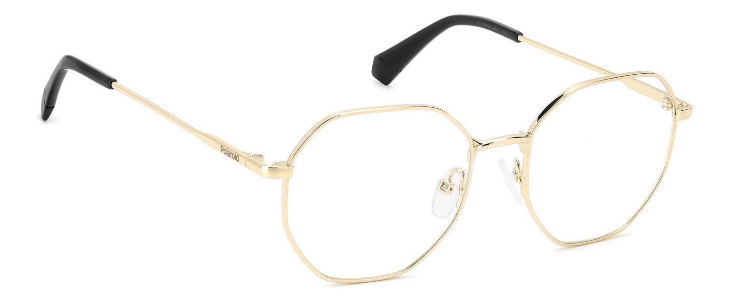 Eyeglasses Polaroid Pld D555 109342 RHL color gold black_ shape rectangle 