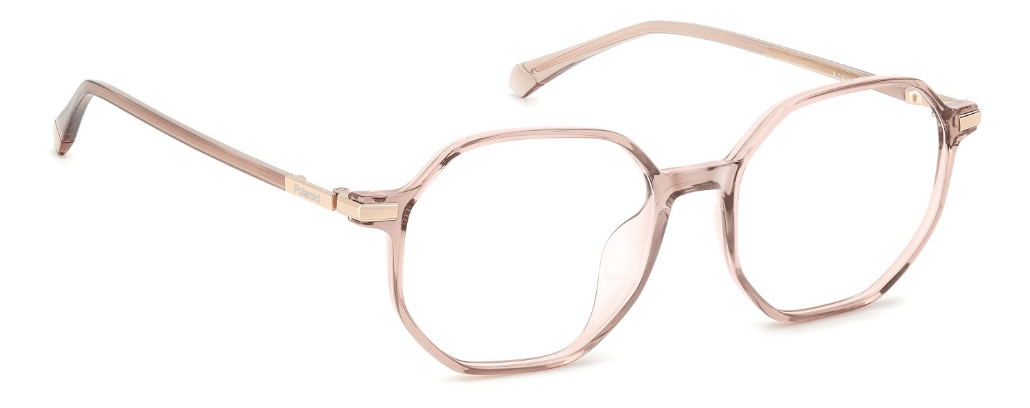 Eyeglasses Polaroid Pld D566/G 109343 35J color pink shape round 