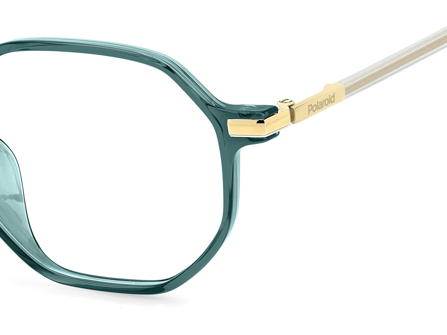 Eyeglasses Polaroid Pld D566/G 109343 ZI9 color teal shape round 