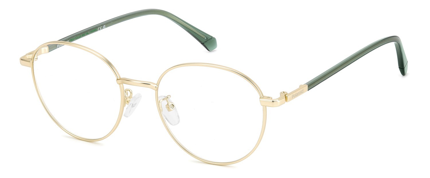 Eyeglasses Polaroid Pld D567/G 109344 AOZ color matte gold shape pantos 