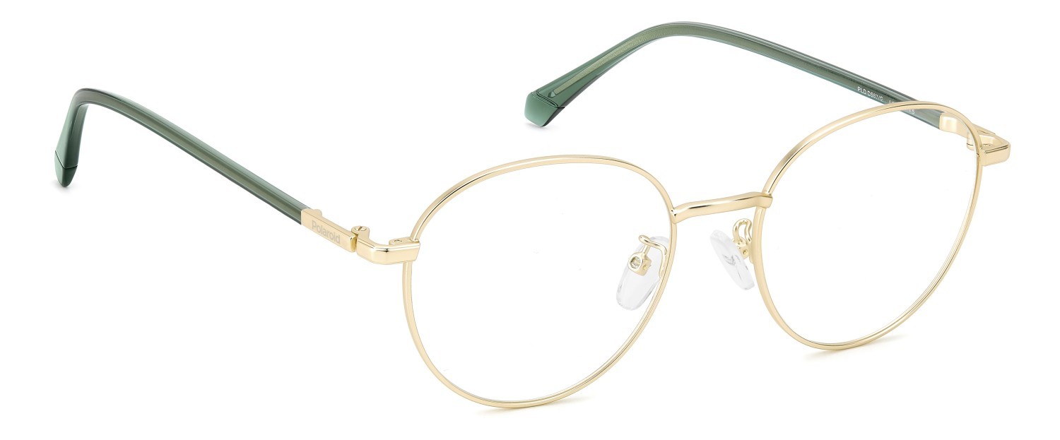 Eyeglasses Polaroid Pld D567/G 109344 AOZ color matte gold shape pantos 