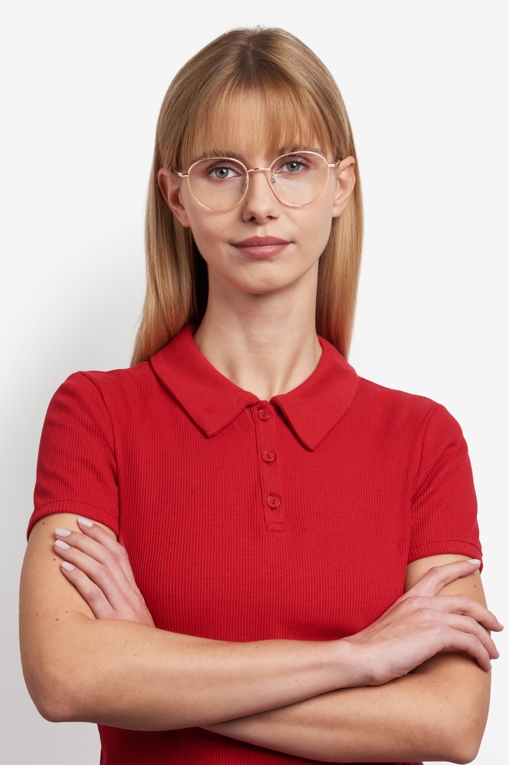 Eyeglasses Polaroid Pld D567/G 109344 DDB color gold copper shape pantos 