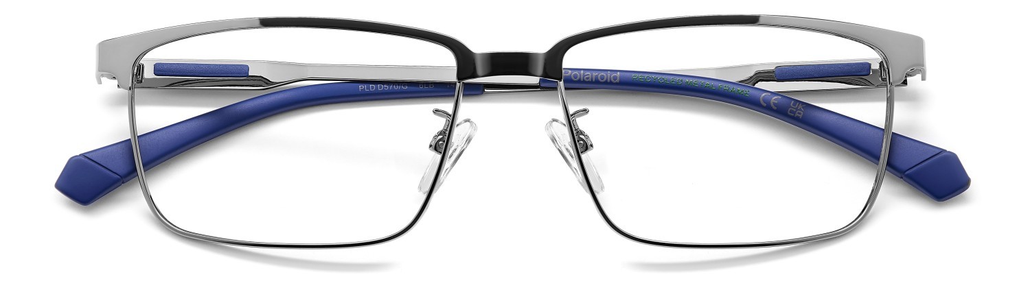 Eyeglasses Polaroid Pld D570/G 109345 6LB color ruthenium shape rectangle 