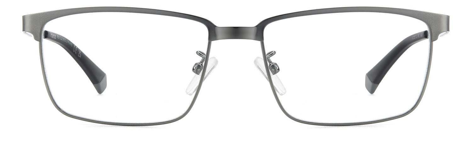 Eyeglasses Polaroid Pld D570/G 109345 R80 color matte dark ruthenium shape rectangle 
