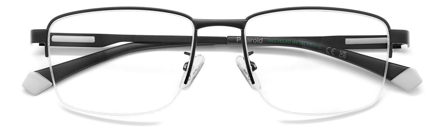 Eyeglasses Polaroid Pld D571/G 109346 003 color matte black shape rectangle 