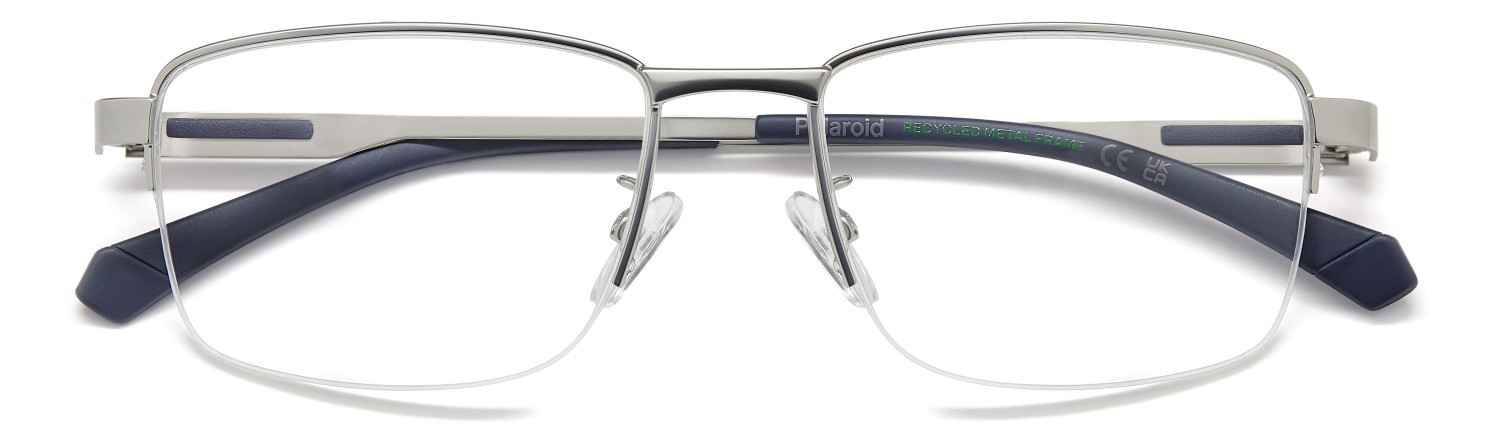 Eyeglasses Polaroid Pld D571/G 109346 CTL color matte palladium shape rectangle 