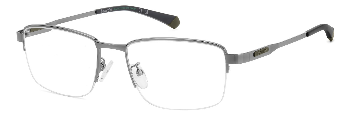 Eyeglasses Polaroid Pld D571/G 109346 KJ1 color dark ruthenium shape rectangle 