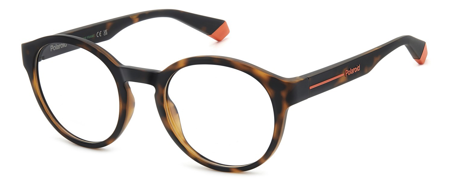 Eyeglasses Polaroid Pld D568 109349 N9P color matte havana shape pantos 