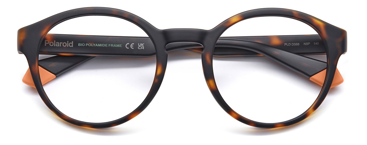 Eyeglasses Polaroid Pld D568 109349 N9P color matte havana shape pantos 