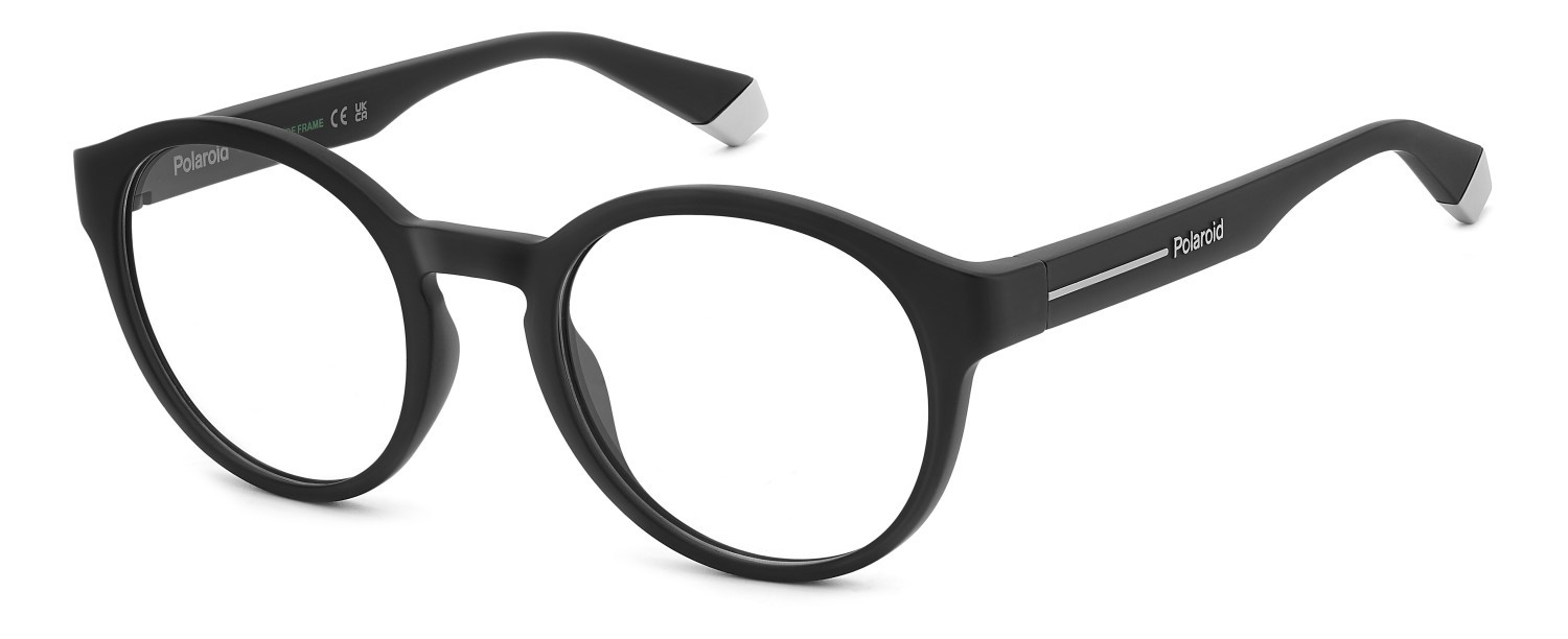 Eyeglasses Polaroid Pld D568 109349 O6W color matte black grey shape pantos 