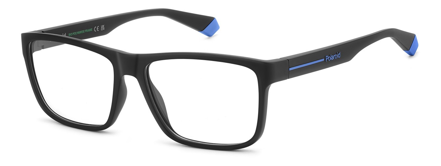Eyeglasses Polaroid Pld D569 109350 0VK color matte black blue shape rectangle 
