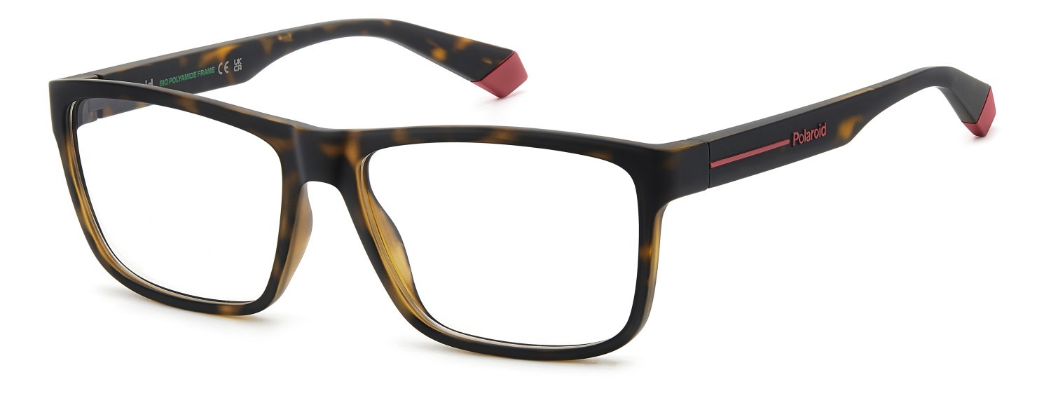 Eyeglasses Polaroid Pld D569 109350 2M9 color matte havana red shape rectangle 