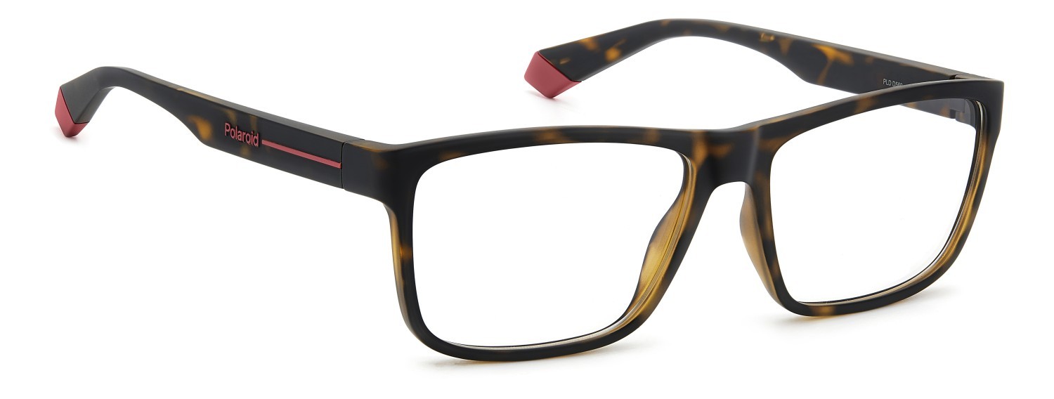 Eyeglasses Polaroid Pld D569 109350 2M9 color matte havana red shape rectangle 