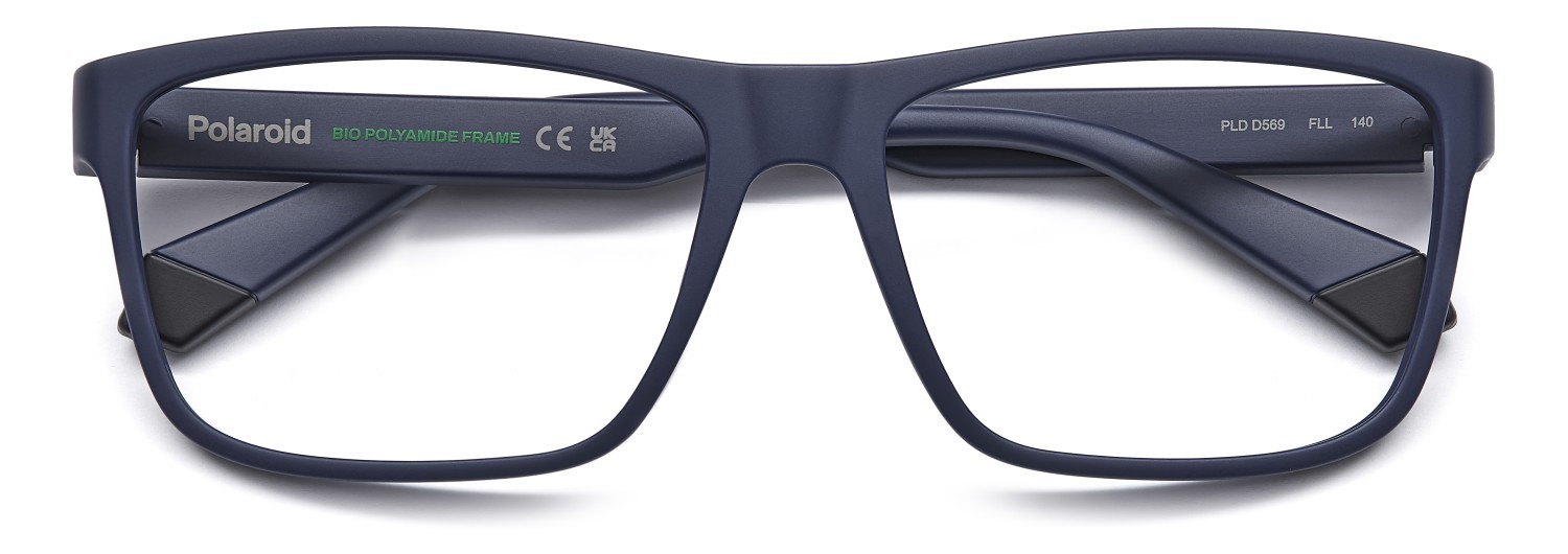 Eyeglasses Polaroid Pld D569 109350 FLL color matte blue shape rectangle 