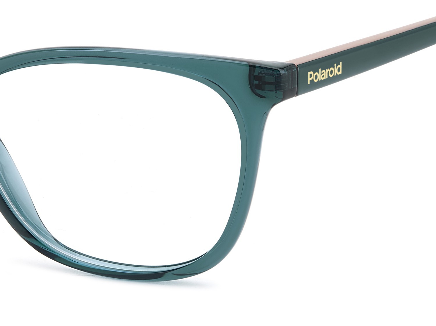 Occhiali da vista Polaroid Pld D560 109351 ZI9 colore teal forma rettangolare 