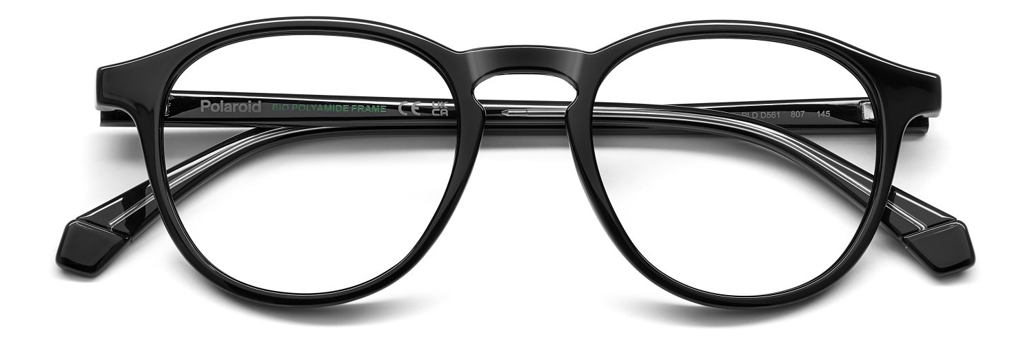 Eyeglasses Polaroid Pld D561 109352 807 color black shape rectangle 