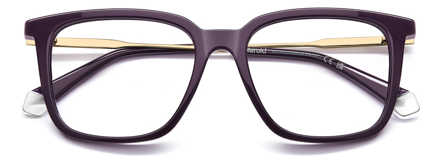 Eyeglasses Polaroid Pld D565 109354 LHF color burgundy shape rectangle 