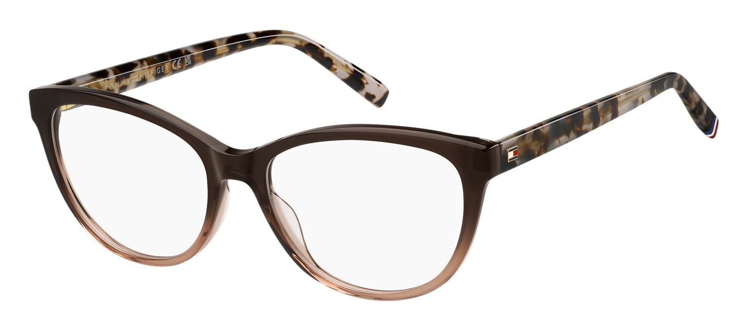 Occhiali da vista Tommy Hilfiger Th 2230 109358 59I colore brown shaded pink forma cat eye 