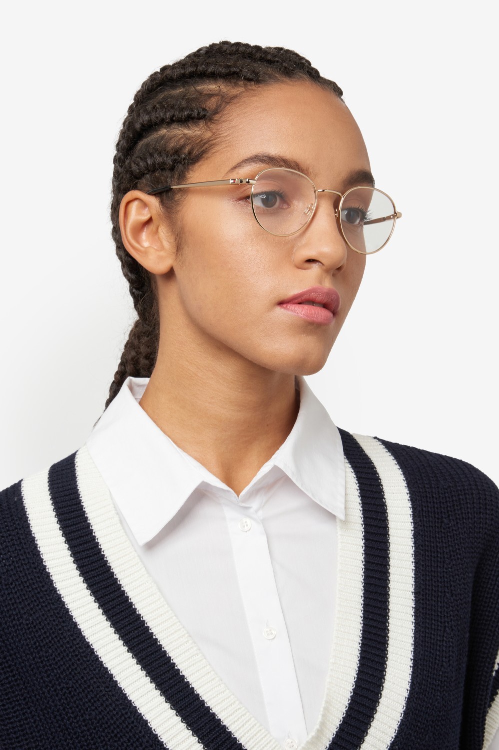 Occhiali da vista Tommy Hilfiger Th 2222 109360 J5G colore gold forma pantos 