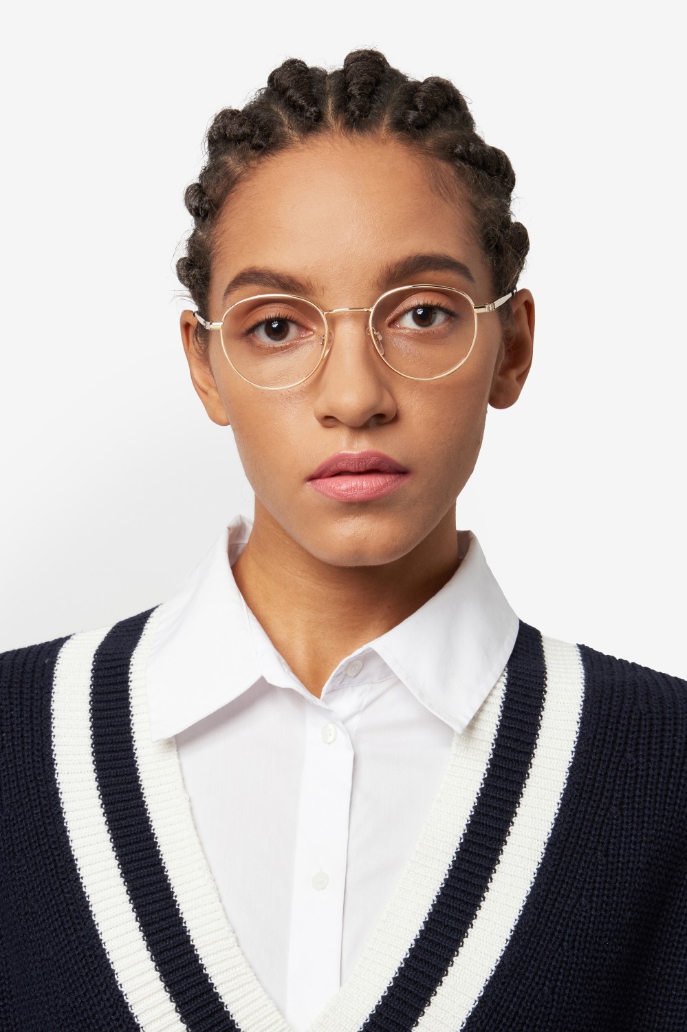 Occhiali da vista Tommy Hilfiger Th 2222 109360 J5G colore gold forma pantos 