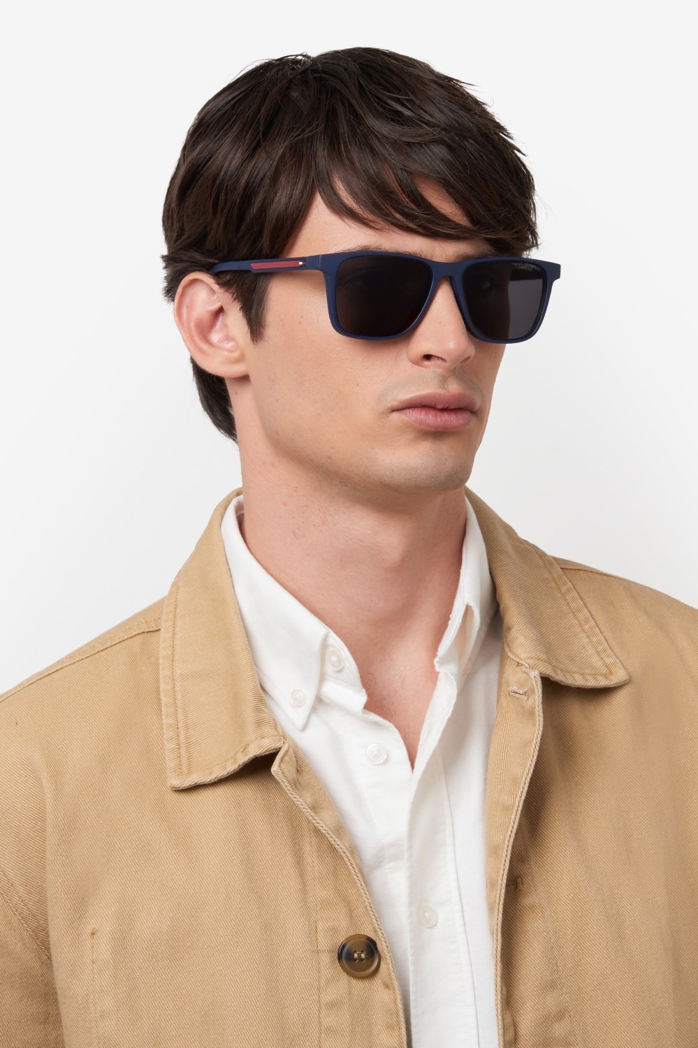 Brillen Tommy Hilfiger Th 2203/C 109370 8RU farbe blue red form rechteckig gläser grey polarized