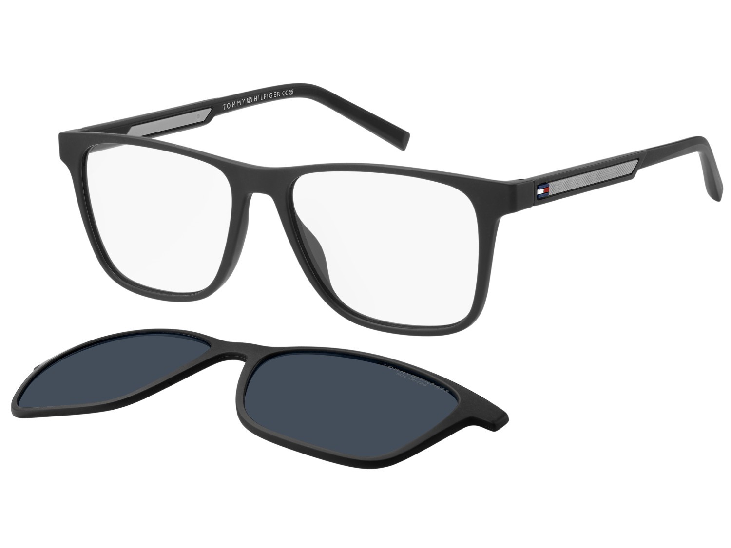 Brillen Tommy Hilfiger Th 2203/C 109370 KB7 farbe grey form rechteckig gläser blue polarized