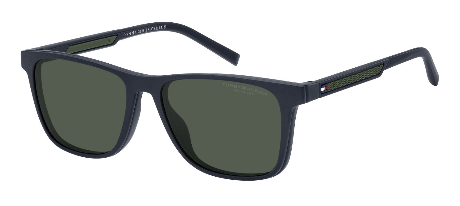 Occhiali da vista Tommy Hilfiger Th 2203/C 109370 RNB colore blue green forma rettangolare lenti green polarized