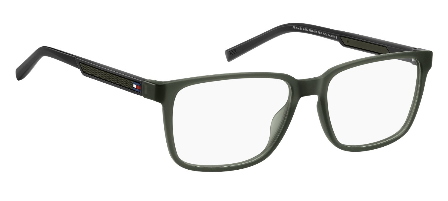 Occhiali da vista Tommy Hilfiger Th 2206 109373 8YW colore green grey forma rettangolare 