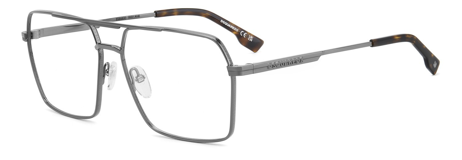 Eyeglasses Dsquared2 D2 0157 109378 KJ1 color dark ruthenium shape rectangle 