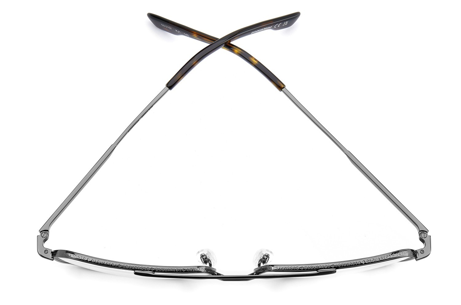Eyeglasses Dsquared2 D2 0157 109378 KJ1 color dark ruthenium shape rectangle 