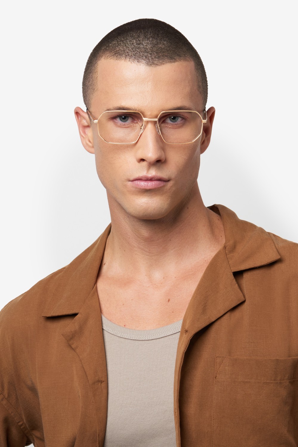 Occhiali da vista Dsquared2 D2 0158 109379 000 colore rose gold forma rettangolare 