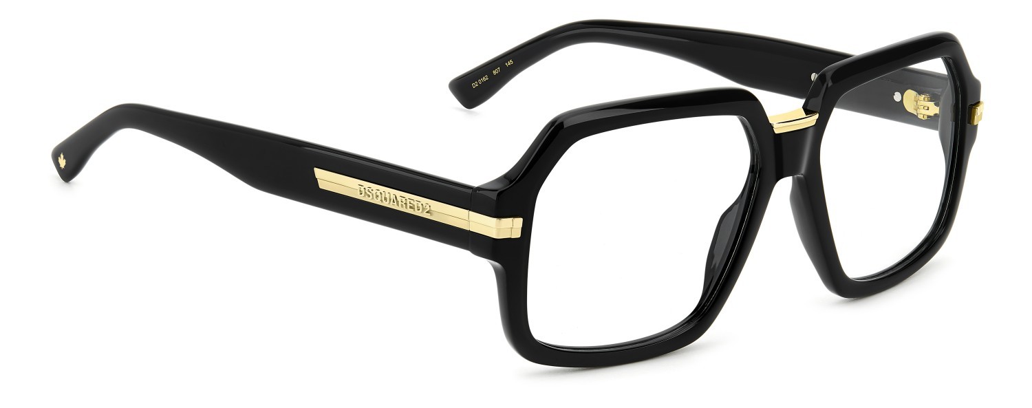 Occhiali da vista Dsquared2 D2 0162 109380 807 colore black forma quadrato 