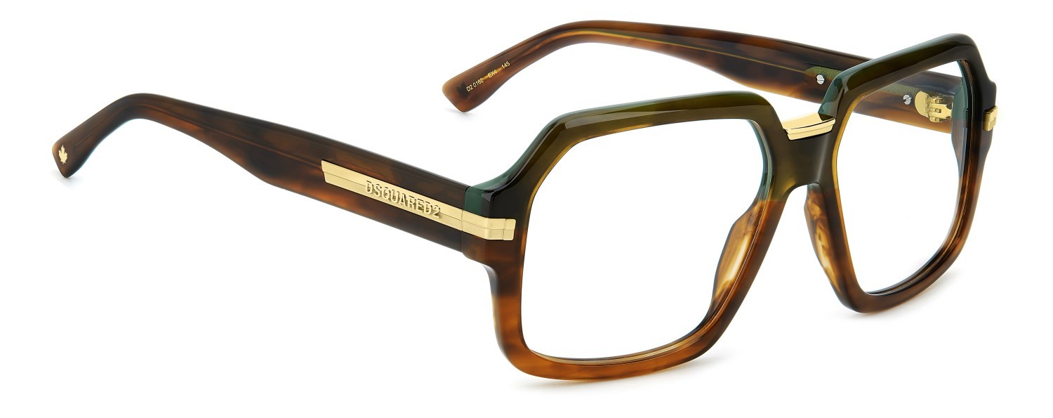 Occhiali da vista Dsquared2 D2 0162 109380 EX4 colore brown horn forma quadrato 