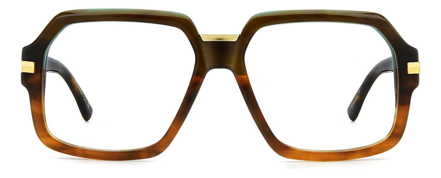 Occhiali da vista Dsquared2 D2 0162 109380 EX4 colore brown horn forma quadrato 