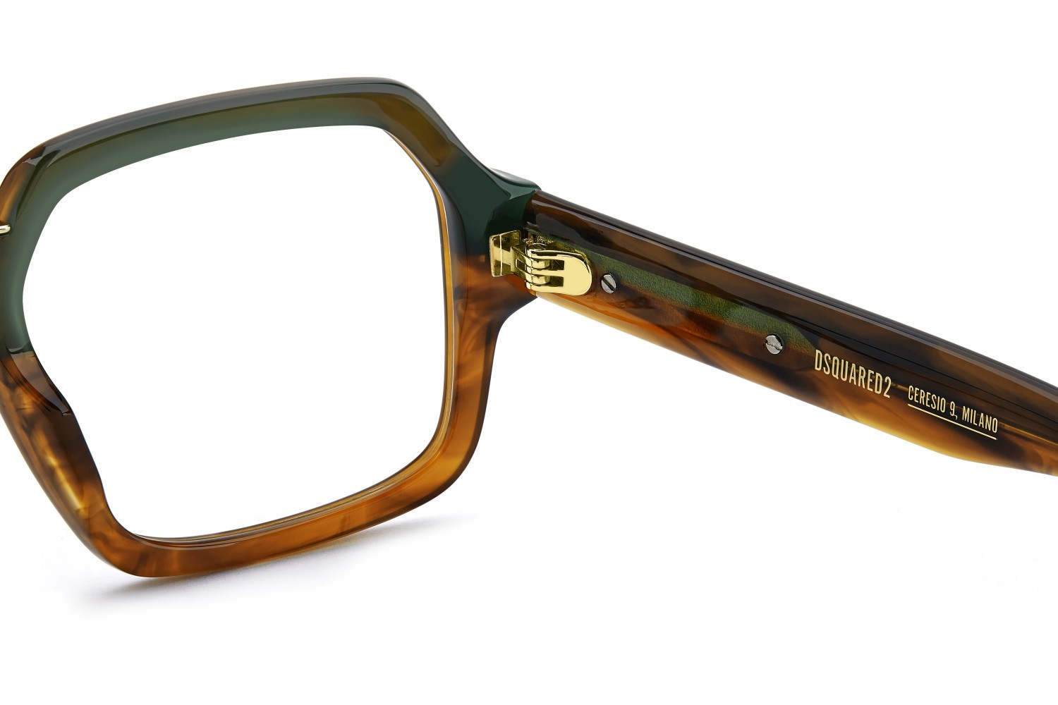Occhiali da vista Dsquared2 D2 0162 109380 EX4 colore brown horn forma quadrato 