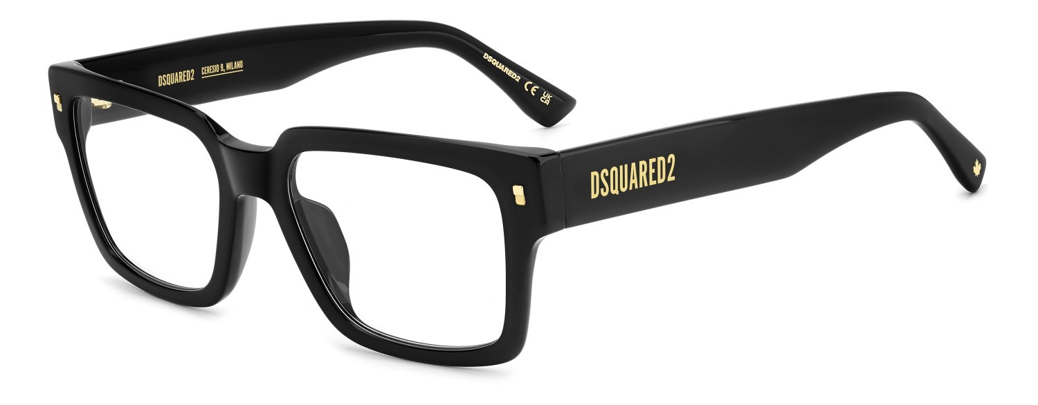 Occhiali da vista Dsquared2 D2 0167/G 109383 807 colore black forma rettangolare 
